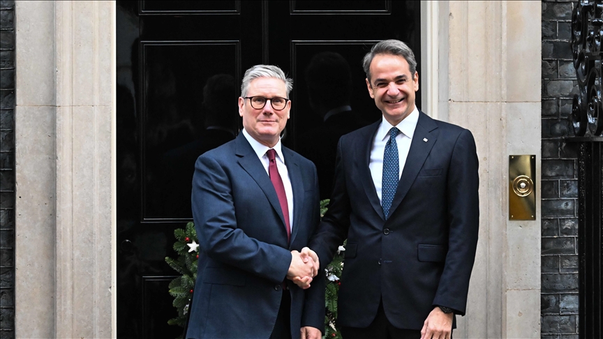 British and Greek Prime Ministers discuss bilateral relations, illegal immigration and global conflicts