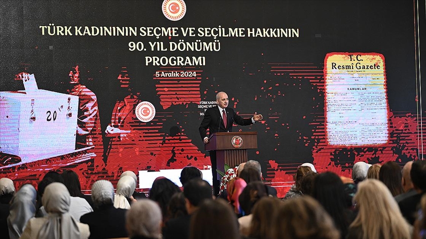 TBMM Başkanı Kurtulmuş: Hepimizin vazifesi, TBMM'de kadın temsilinin artırılması için gayret sarf etmek
