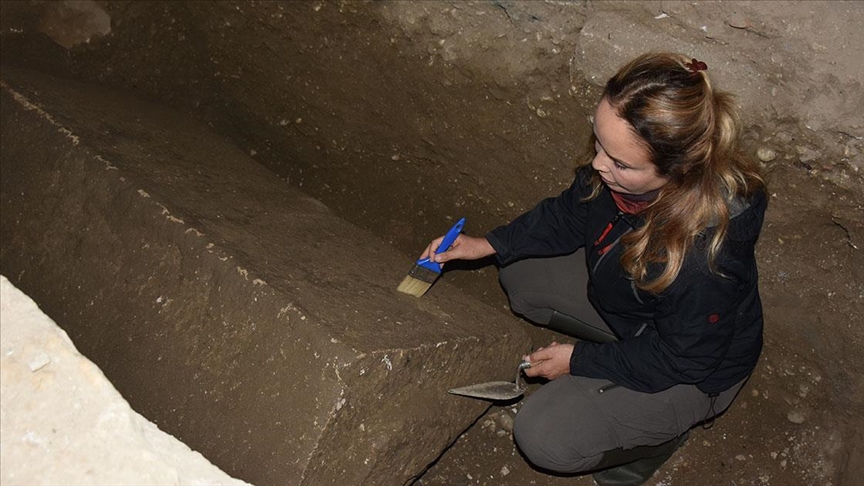 Ancient sarcophagus discovered at St. Nicholas Church in Türkiye's Antalya