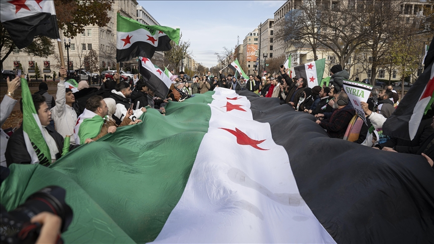 Syrians in US protest Assad regime outside White House