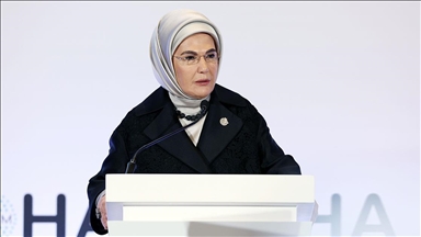 Emine Erdoğan: Filistin'de bugün yaşanan hadise ne meşrudur, ne de kendini savunma hakkının bir tezahürüdür