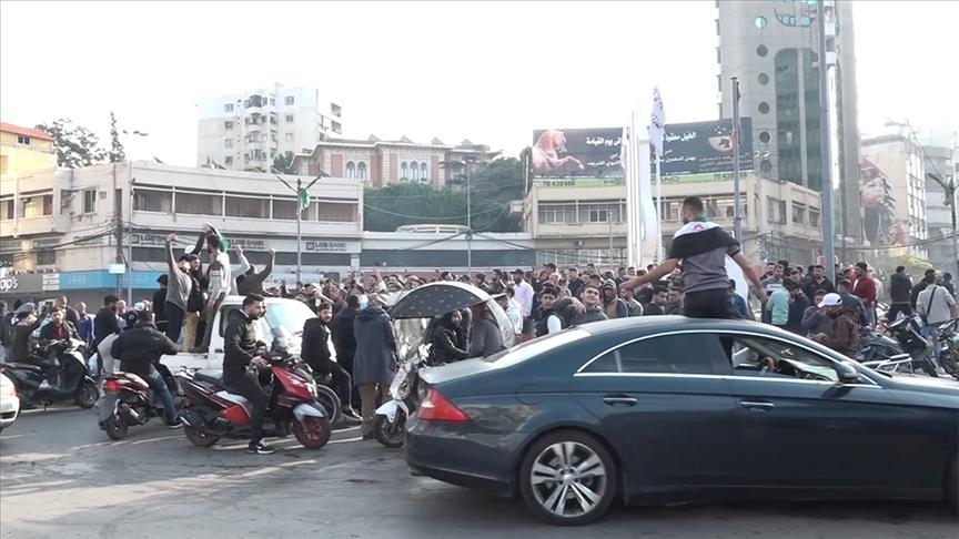Celebrations in Lebanon's Tripoli over Assad regime collapse