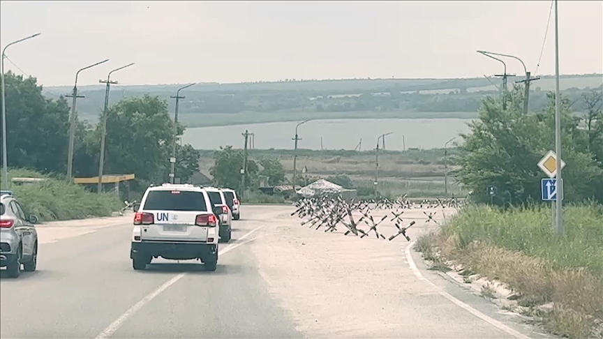 Russia, Ukraine exchange accusations over drone attack on IAEA convoy