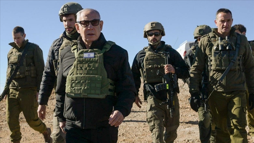 Netanyahu, İsrail'in Suriye'de 7 Aralık'tan sonra işgal ettiği Hermon Dağı'ndaki tampon bölgeye gitti