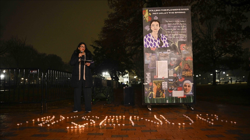 Vigil held outside White House for Turkish-American activist killed by Israel