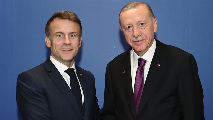 Cumhurbaşkanı Erdoğan, Fransa Cumhurbaşkanı Macron ile görüştü