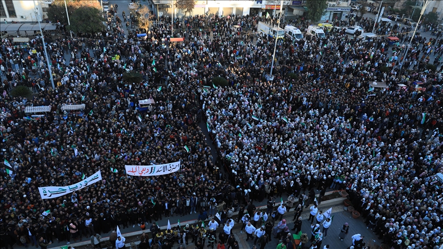 Thousands celebrate Assad regime’s fall in Syria