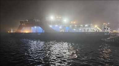 Heavy fog halts transit ship traffic in Türkiye's Canakkale Strait