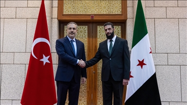 Turkish foreign minister meets with leader of new Syrian administration