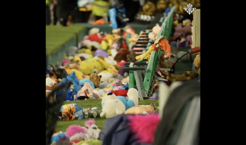 La Liga team Real Betis fans set record by collecting 20,000 toys for children in need