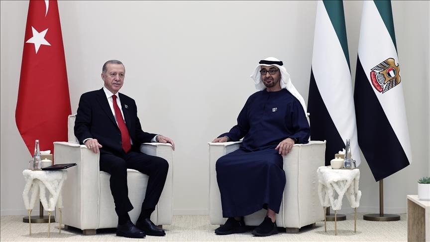 الرئيس أردوغان يبحث مع نظيره الإماراتي تطورات سوريا وفلسطين 
