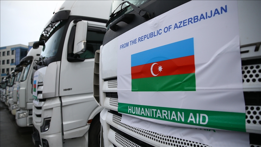 Azerbaijan sends 200 tons of food aid to Syria