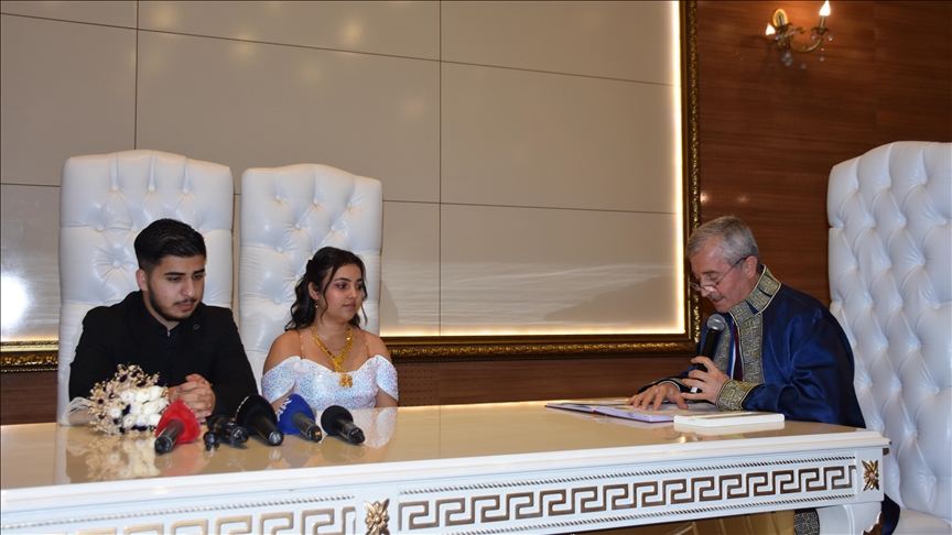 Gaziantep'te yılın son nikahı kıyıldı