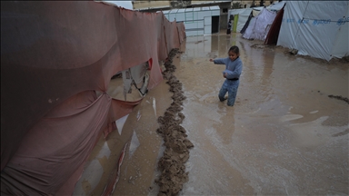 Torrential rains sweep away tents of displaced civilians across war-torn Gaza