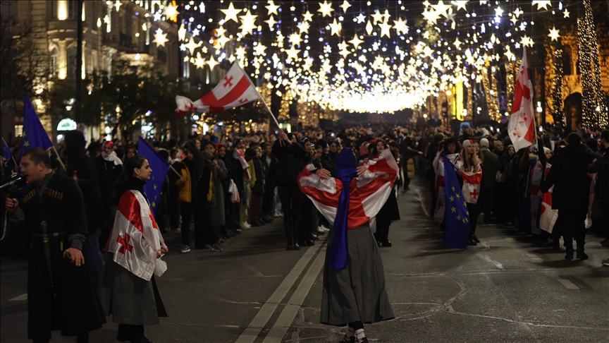 Pro-EU protests in Georgia continue into new year Pro-EU protests in Georgia continue into new year