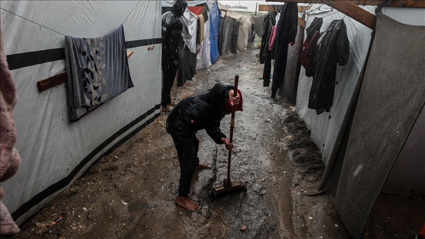Between Israeli attacks and winter cold, helpless Gazans struggle to survive