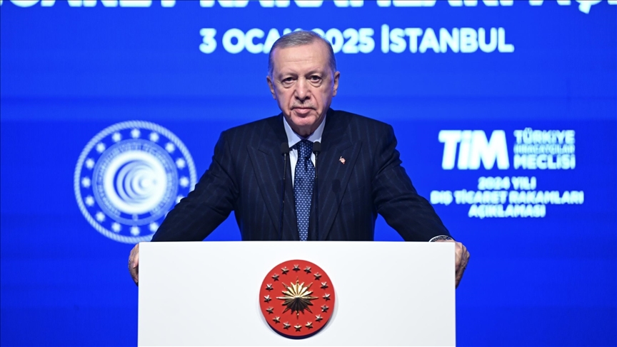 Cumhurbaşkanı Erdoğan: 2024'te ihracat rakamlarında Cumhuriyet tarihinin rekoruna imza attık