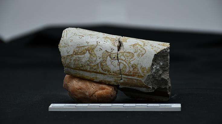 800-year-old ceramic showing Anatolian leopard found in southeastern Türkiye