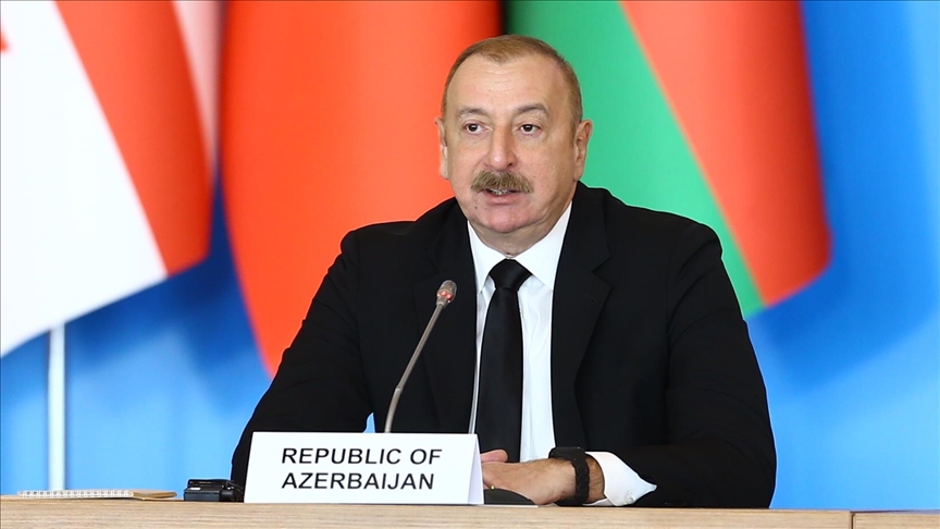 Azerbaijani president urges cease-fire in Gaza, highlights regional priorities