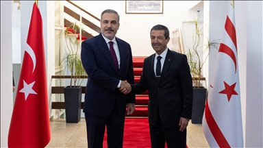 Turkish foreign minister meets with Turkish Republic of Northern Cyprus counterpart