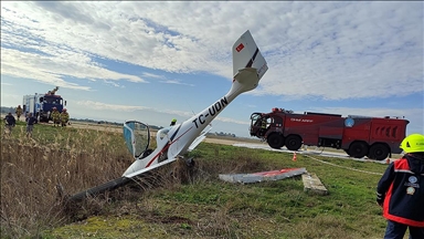 Bursa’da pistten çıkan eğitim uçağının pilotu yaralandı