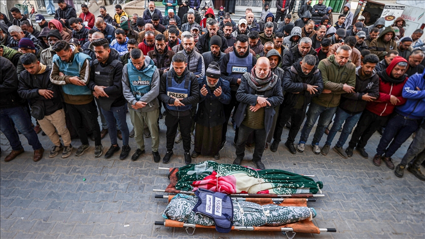Wife of slain Anadolu cameraman in Gaza says Israel killed 31 of their relatives