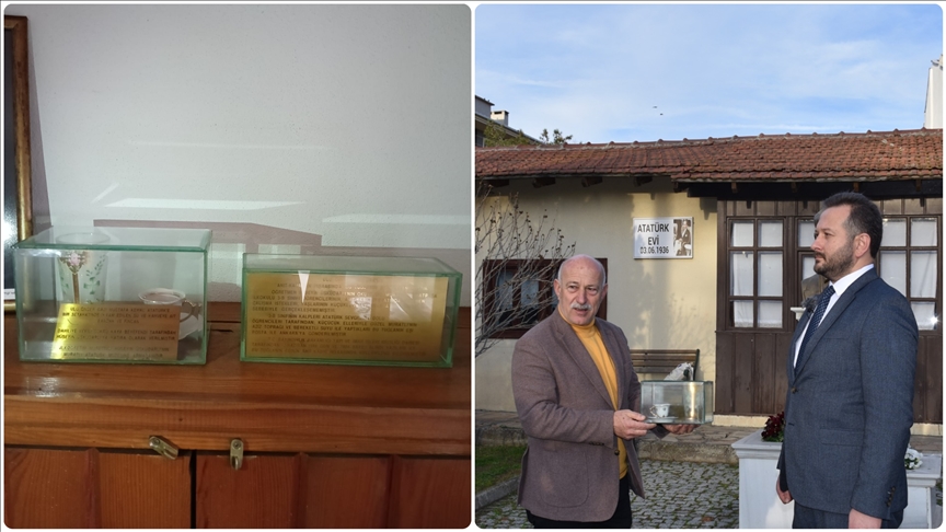 Tekirdağ'daki Atatürk Evi'nde Ulu Önder'den hatıra kahve fincanı sergileniyor
