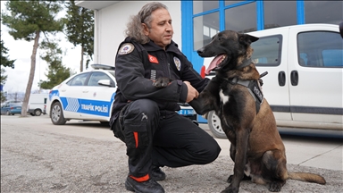 Isparta Emniyetinin göz bebeği "Milon" üçüncü kez ayın narkotik köpeği seçildi