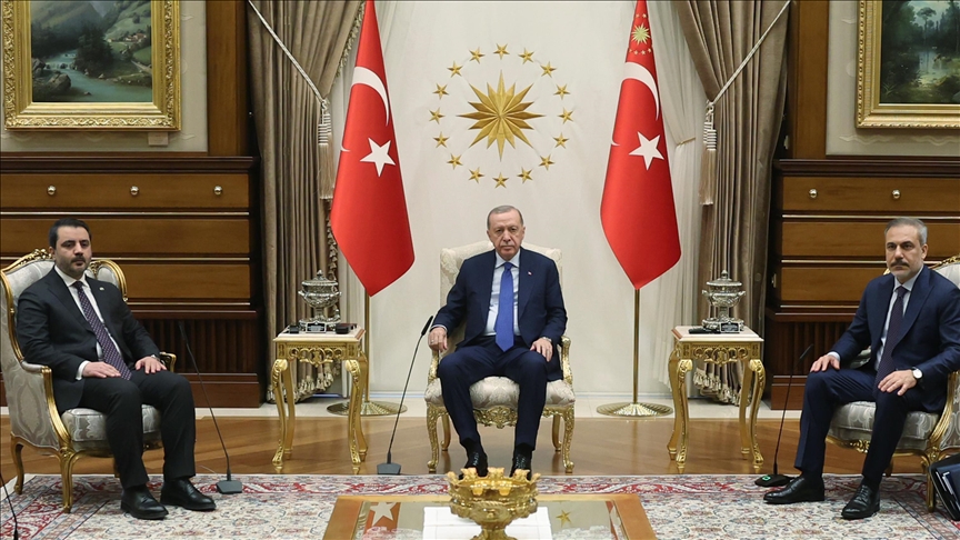 Turkish President Erdogan receives foreign minister of Syria's new administration for talks