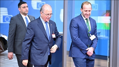 EU Council, EU parliament presidents welcome Palestinian premier in Brussels