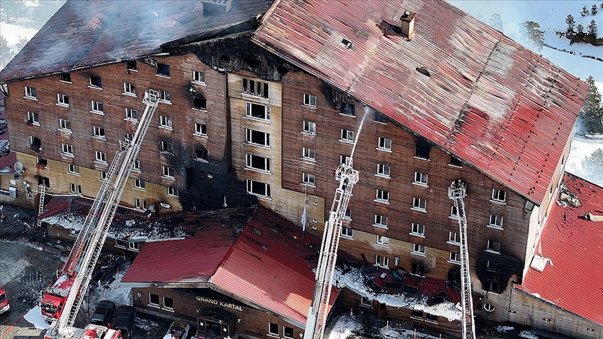 Kartalkaya'daki otel yangınına ilişkin gözaltına alınan denetim firması yetkilisine adli kontrol