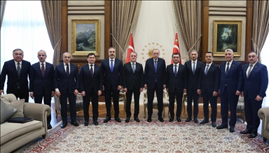 Turkish president receives Uzbek, Azerbaijani officials in Ankara