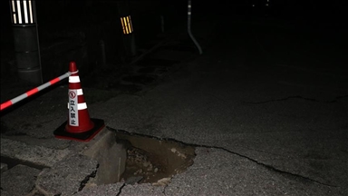 Residents near Japan road sinkhole asked to evacuate