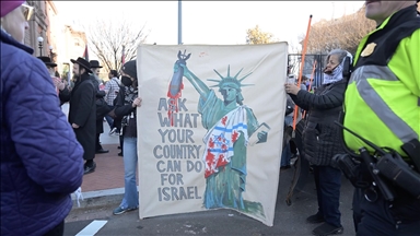 Pro-Palestinian groups gather outside White House to protest Israeli war in Gaza, Netanyahu’s visit