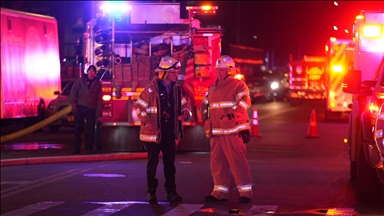 Apartment ablaze in New York City