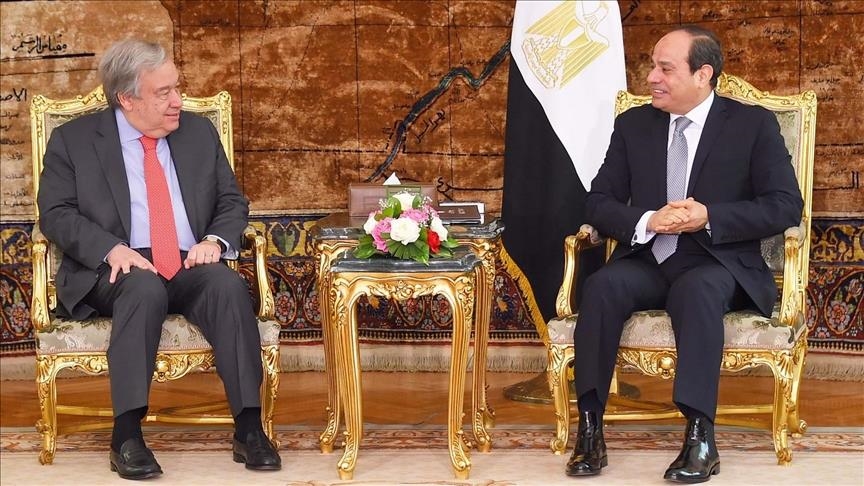 السيسي وغوتيريش يؤكدان رفض تهجير الفلسطينيين وضرورة حل الدولتين