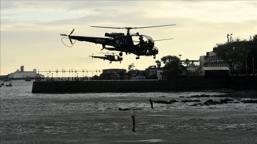 Indian Navy holds naval combat exercise in Indian Ocean region