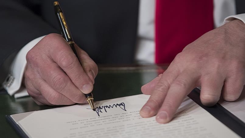 Trump signs executive order on 'great' reciprocal tariffs
