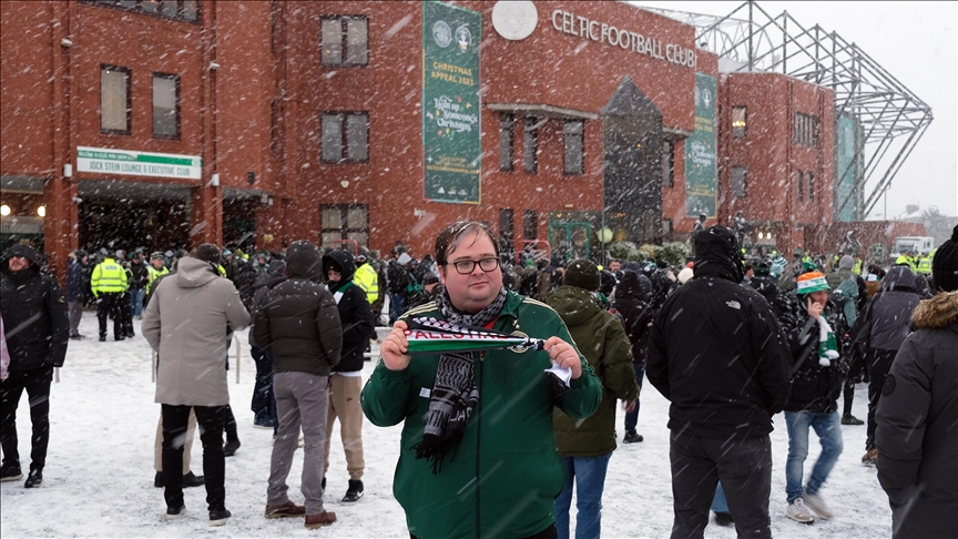 Celtic fans protest Israel's attacks on Palestine, Lebanon