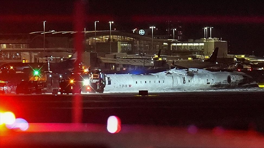 18 people injured after Delta plane flips upside down on landing at Toronto airport