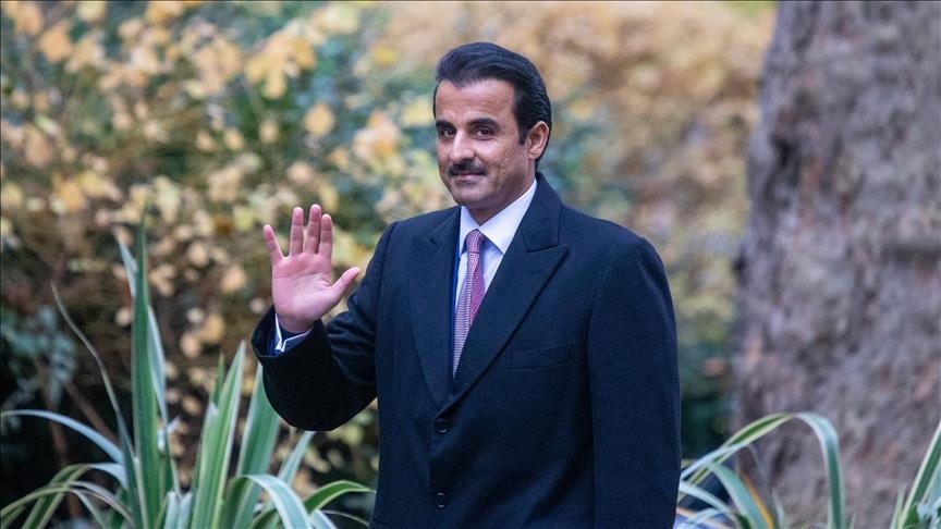 Qatar’s emir meets Iranian president, supreme leader in Tehran