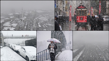 İstanbul'un farklı ilçelerinde kar yağışı etkisini artırdı