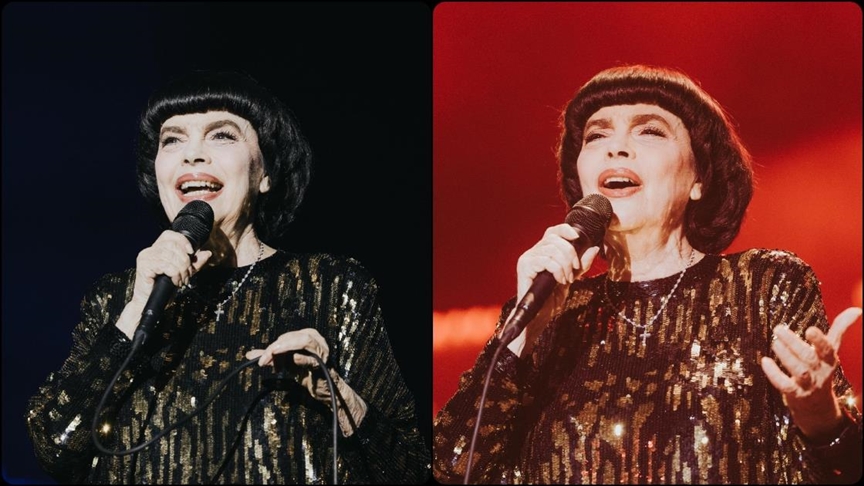 Fransız sanatçı Mireille Mathieu, İstanbul'da konser verdi