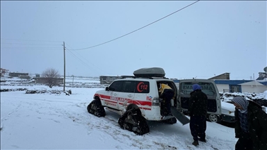 Şanlıurfa'da yolu kardan kapanan kırsaldaki hastaya paletli ambulansla ulaşıldı