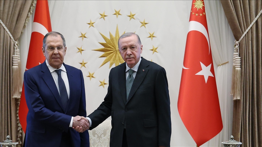 Turkish President Erdogan receives Russian foreign minister