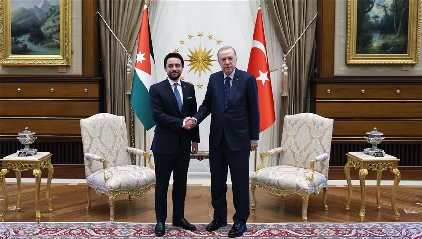 الرئيس أردوغان يستقبل ولي العهد الأردني في أنقرة