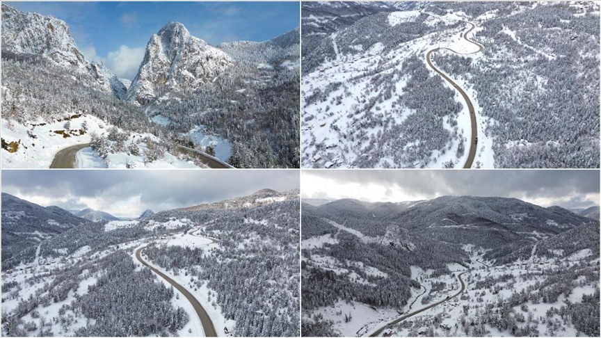 Ersizlerdere Kanyonu Tabiat Parkı'nda kış güzelliği yaşanıyor