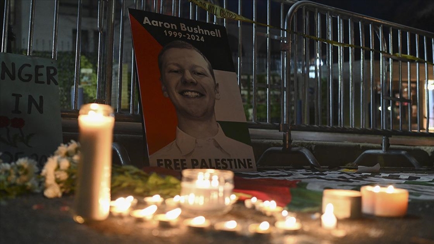 US airman who self-immolated in solidarity with Gaza commemorated outside Israeli Embassy