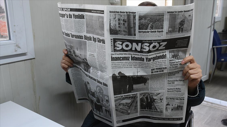 Malatya'nın ilk renkli gazetesi 28 Şubat'ta siyah-beyaz basıldı