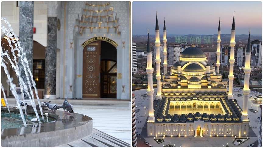 Gaziantep'teki 34 bin kişilik Şahinbey Millet Camii ve Külliyesi ramazana hazır